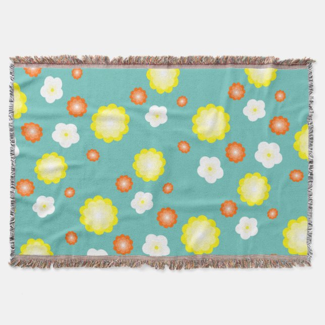 Moderne niedliche Gradienten Daisy Blume Muster mä Decke (Vorderseite)