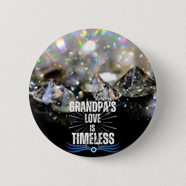Moderne, Niedliche Grandpa-to-be-Grampen, einzigar Button (Vorderseite)