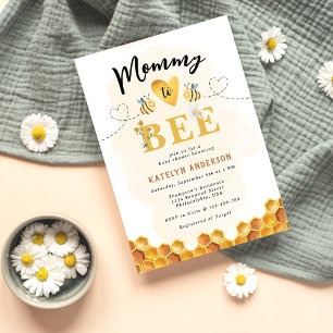 Moderne Niedliche Mommy to Bee Gender Neutral Baby Einladung