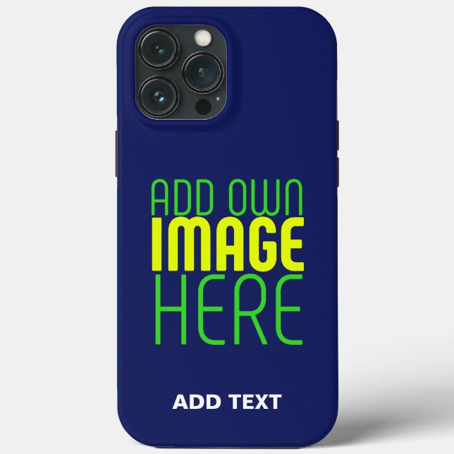 MODERNE, NIEDLICHE NAVEN-BLUE-BILD-TEMPLATE Case-Mate iPhone HÜLLE (Rückseite)