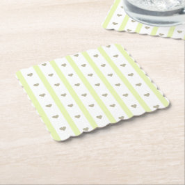 Moderne, niedliche Pastellfarben, Streifen und Her Untersetzer