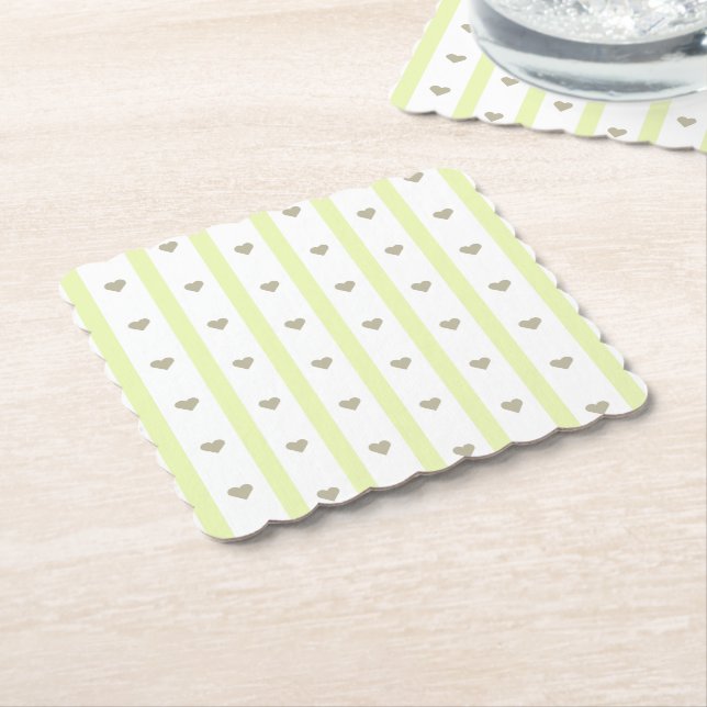 Moderne, niedliche Pastellfarben, Streifen und Her Untersetzer (angewinkelt)