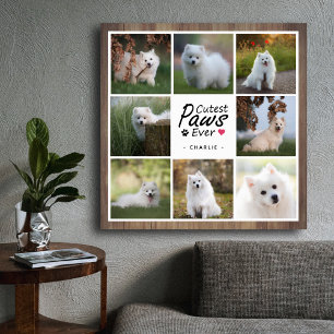 Moderne Niedliche Paws je Niedlicher Hundehund Fot Poster