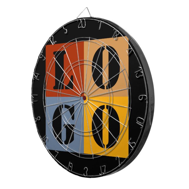 Moderne Niedliche Personalisierte Geschenke Schwar Dartscheibe (Vorderseite rechts)