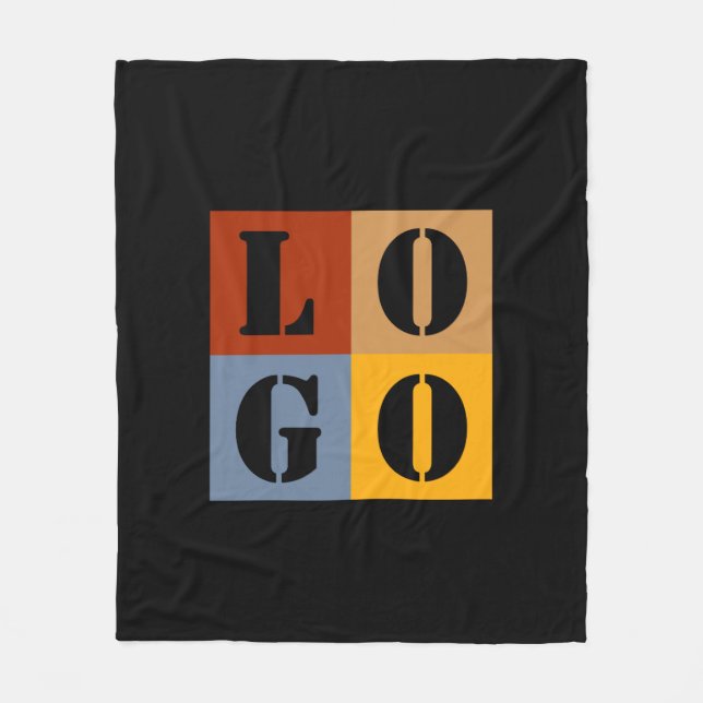 Moderne Niedliche Personalisierte Geschenke Schwar Fleecedecke (Vorderseite)