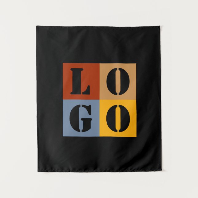 Moderne Niedliche Personalisierte Geschenke Schwar Wandteppich (Vorderseite)