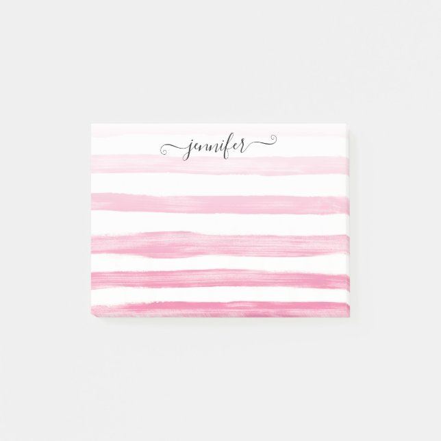 Moderne Niedliche Pinselstriche Girl Script Post-it Klebezettel (Vorderseite)