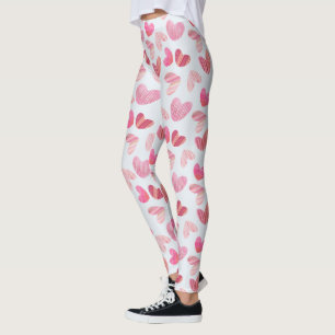 Moderne Niedliche rosa Hörer über das gesamte Must Leggings