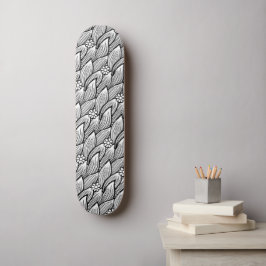 Moderne Niedliche Schwarz-Weiß-Hippie Daisy Skateboard