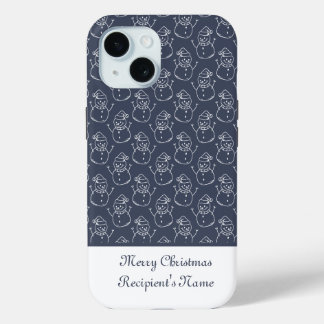 Moderne Niedliche Snowman Custom Frohe Weihnachtsg Case-Mate iPhone Hülle