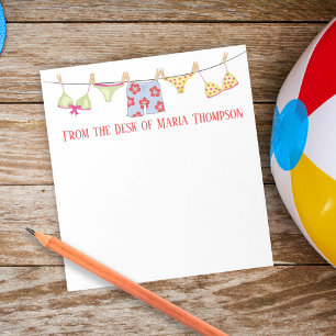 Moderne Niedliche Sommerschwimmgeräte für Minimali Notizblock