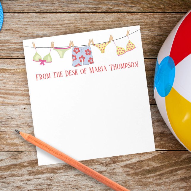 Moderne Niedliche Sommerschwimmgeräte für Minimali Notizblock (Von Creator hochgeladen)