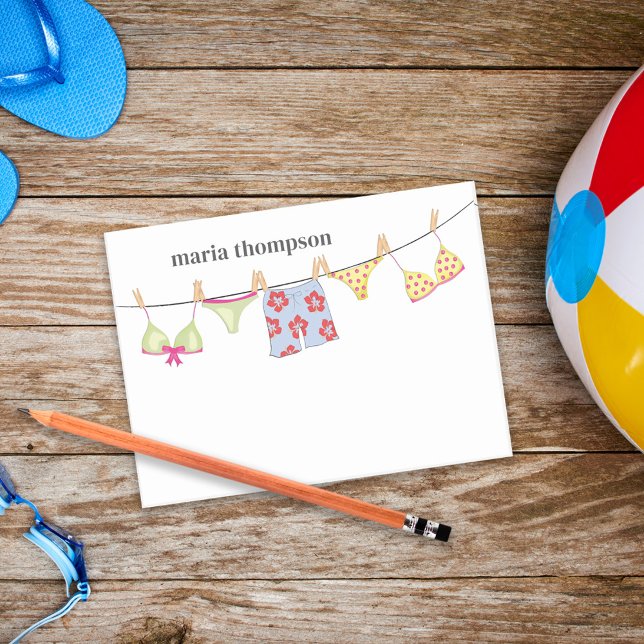 Moderne Niedliche Sommerschwimmgeräte für Minimali Post-it Klebezettel (Von Creator hochgeladen)