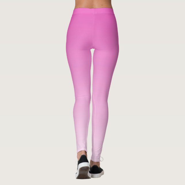 Moderne Niedliche Stilvorlage Womens Pink Gradient Leggings (Rückseite)