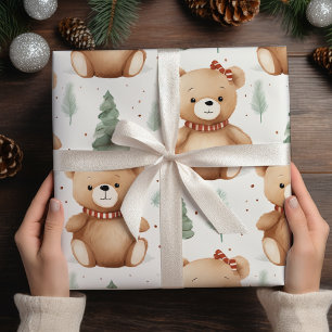 Moderne Niedliche Teddybären Geschenkpapier Set