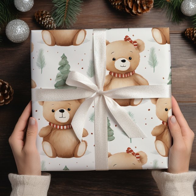 Moderne Niedliche Teddybären Geschenkpapier Set (Von Creator hochgeladen)