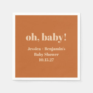 Moderne Niedliche Terracotta Kinderdusche Individu Serviette