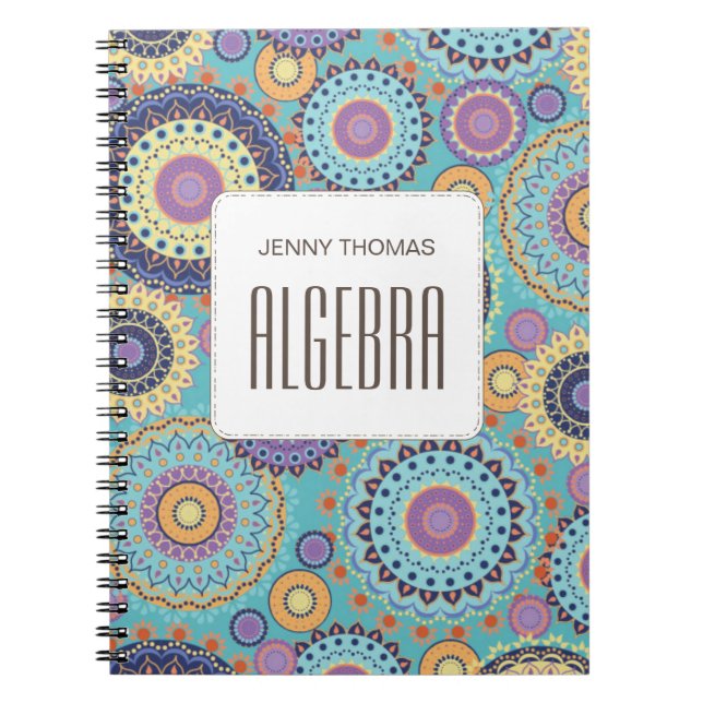 Moderne, Niedliche, trendige, farbenfrohe Musterkl Notizblock (Vorderseite)