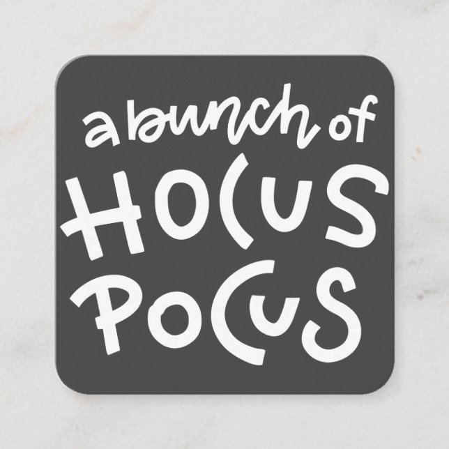 Moderne Niedliche Typografie Hocus Pocus Halloween Begleitkarte (Vorderseite)