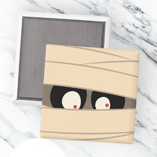 Moderne Niedliche Typografie Mummy Monster Hallowe Magnet