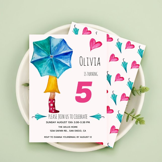 Moderne Niedliche Umbrella Girl Ankündigung (Von Creator hochgeladen)