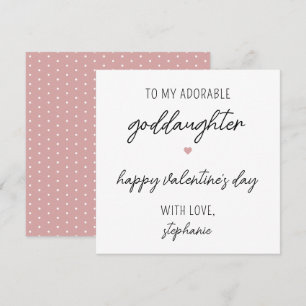 Moderne Niedliche Valentintagskarte für Godtochter Karte