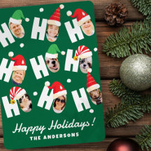 Moderne Niedliche Weihnachtsmannmützen Neun Fotos
