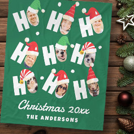 Moderne Niedliche Weihnachtsmannmützen Neun Fotos Fleecedecke