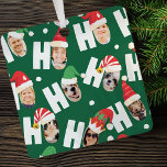 Moderne Niedliche Weihnachtsmannmützen Neun Fotos Ornament Aus Metall<br><div class="desc">Dieses einfache und moderne Design besteht aus spielerischer Schrift-Typografie.</div>