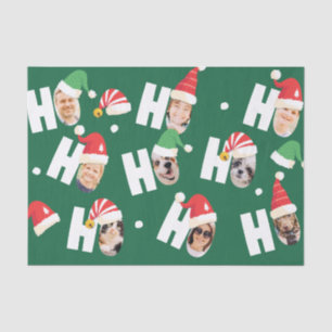 Moderne Niedliche Weihnachtsmannmützen Neun Fotos Seidenpapier