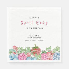Moderne Niedliche Wild Berry Sweet Baby Dusche Serviette