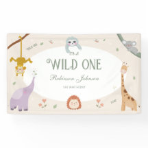 Moderne Niedliche Wildtiere 1. Geburtstag