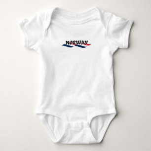 Moderne Norway-Skandinavien Flaggenstaat Souvenir Baby Strampler
