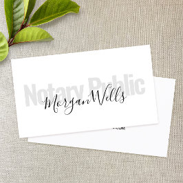 Moderne Notar Public Signing Agent Business Card Visitenkarte