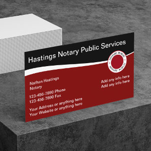 Moderne Notar-Symbolik Visitenkarte