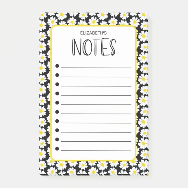 Moderne Notizen für Daisies (Vorderseite)