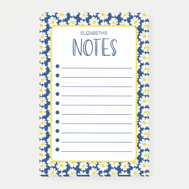 Moderne Notizen für Daisies (Vorderseite)