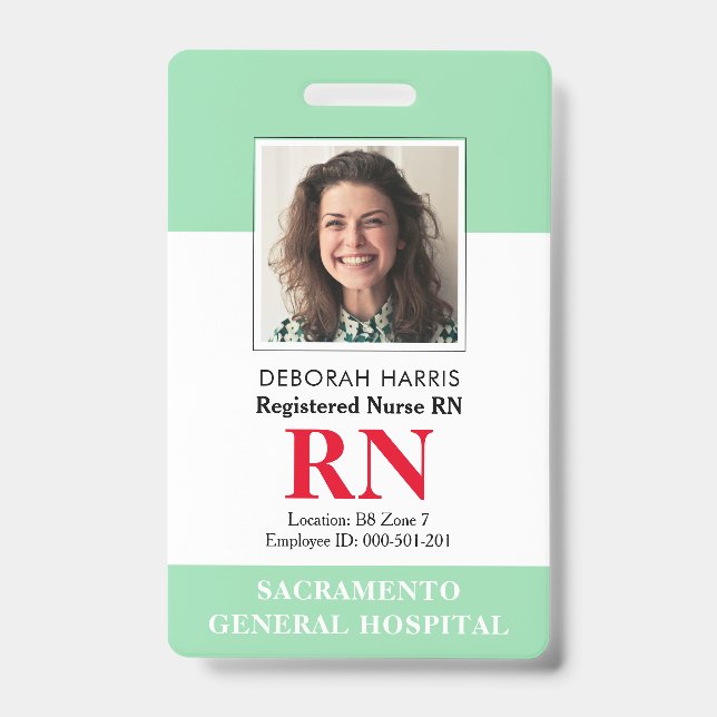 Moderne Nurse Ausweis (Vorderseite)