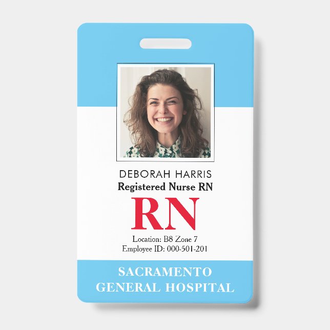 Moderne Nurse Ausweis (Vorderseite)