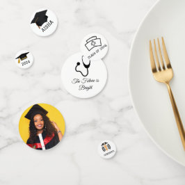 Moderne Nurse Custom Foto Graduation Party Konfetti