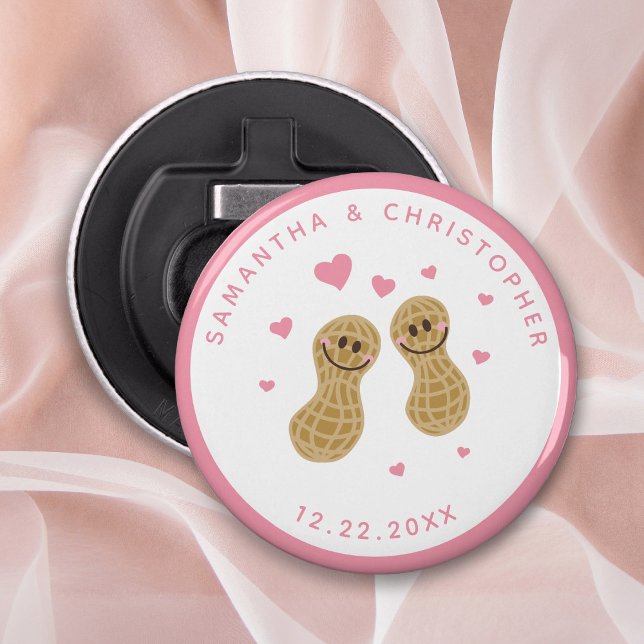 Moderne Nüsse über einander rosa Gastgeschenke Hoc Flaschenöffner (Von Creator hochgeladen)