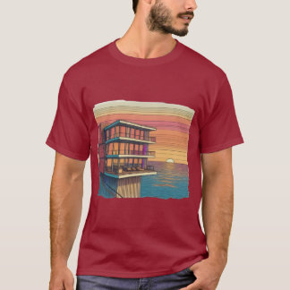 Moderne Oase: Luxus Sunset T-Shirt