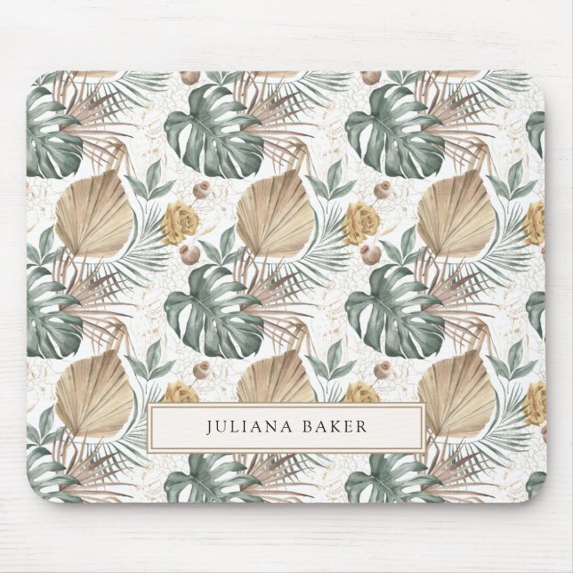 Moderne Oasis Foliage Mouse Pad Mousepad (Vorne)