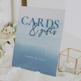 Moderne Ocean Watercolor Kinderspielkarten & Gesch Sockelschild