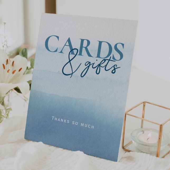 Moderne Ocean Watercolor Kinderspielkarten & Gesch Sockelschild (Von Creator hochgeladen)