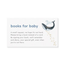 Moderne Ocean Whale Books für Baby Showcard