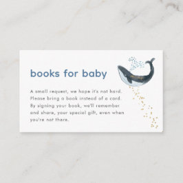 Moderne Ocean Whale Books für Baby Showcard Begleitkarte