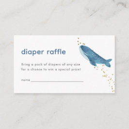 Moderne Ocean Whale Diaper Raffle Card Kinderdusch Begleitkarte