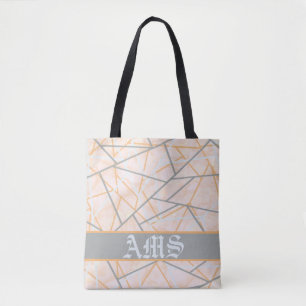 Moderne Ocker- und Gray Geometric Lines