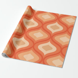 Moderne Ogeorange und Beige aus dem Mittelalter Geschenkpapier